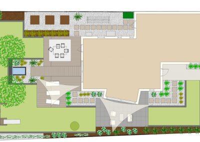 Plan de jardin privé