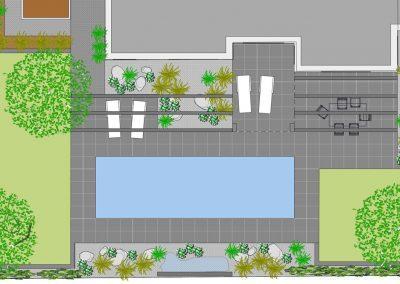 Plan jardin piscine